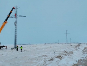 Строящиеся линии электропередач для Меретояханефтегаз Тазовское месторождение