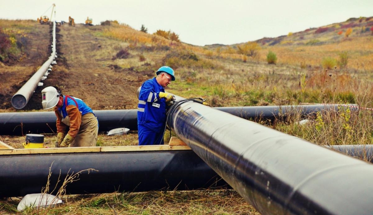 Строительство межпоселкового газопровода