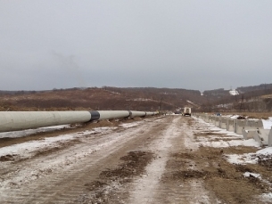 Строительство объектов газификации.  Газопровод-отвод и ГРС Холмск на  Сахалине
