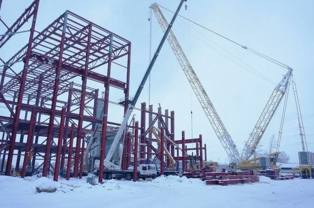Строительство парогазовой установки в Омске