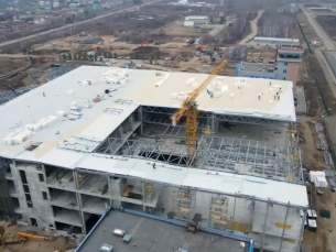 Строительство терминала аэропорта. В Благовещенске идет строительство нового пассажирского терминала.